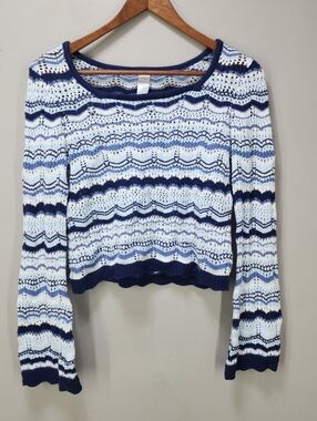Limited Too Crochet Long Sleeve Sweater